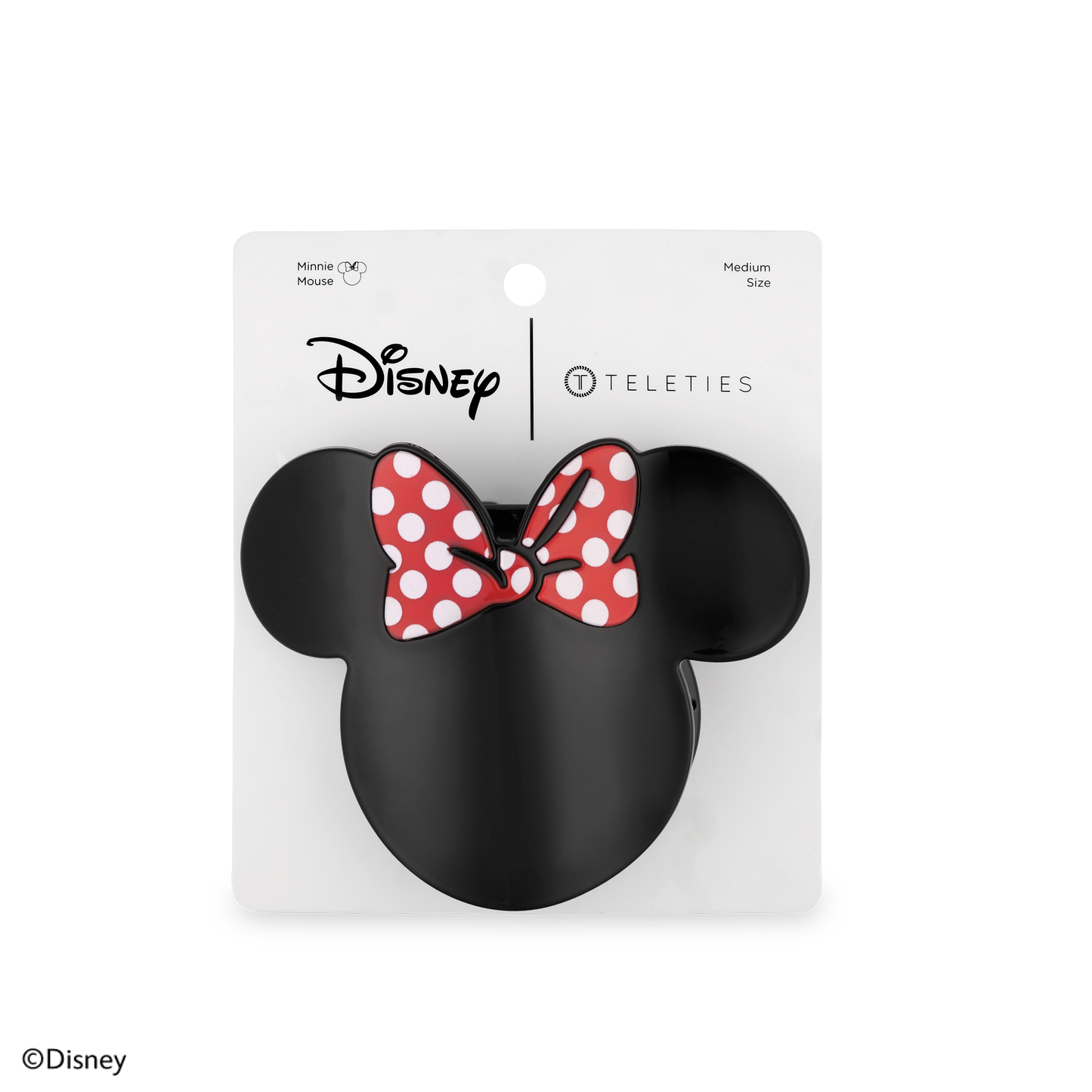 TELETIES - Disney: Minnie Mouse Shaped | Medium |  Flat Hair Clip