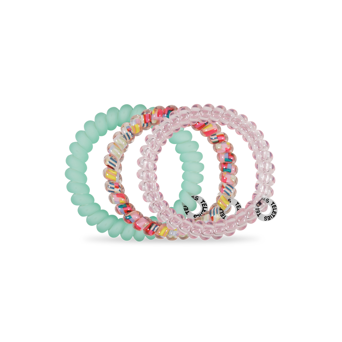 TELETIES - Spiral Hair Coils | Small | Spring Splash