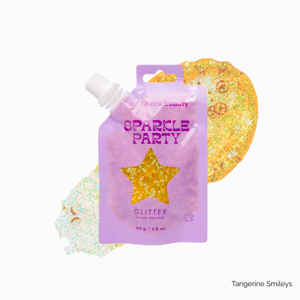 Kara Beauty - SPARKLE PARTY HAIR AND BODY GEL - SINGLE PACKS: Pink Heart V1